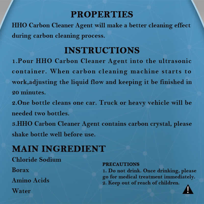 Agente detergente per carbone HHO